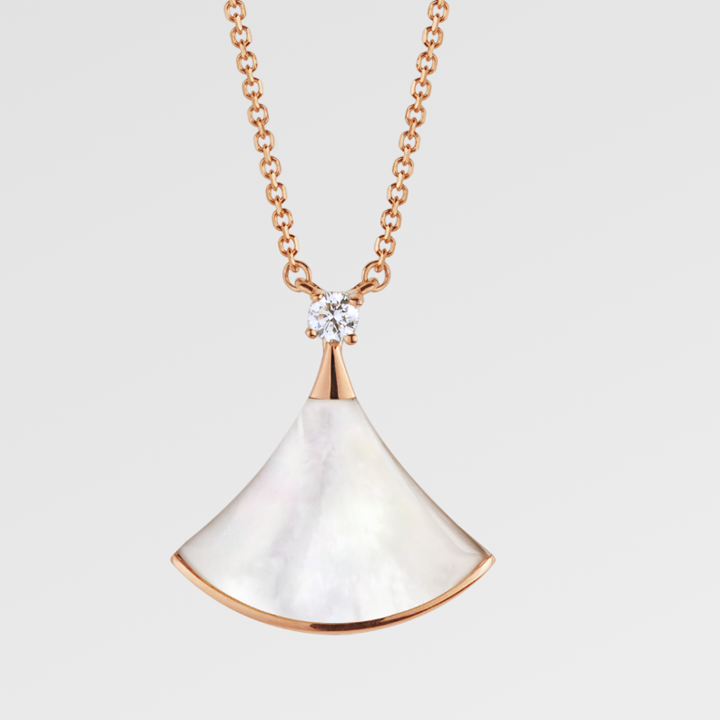 18K金上钻白裙子项链 CZ (定制品质48小时鉴裳期)