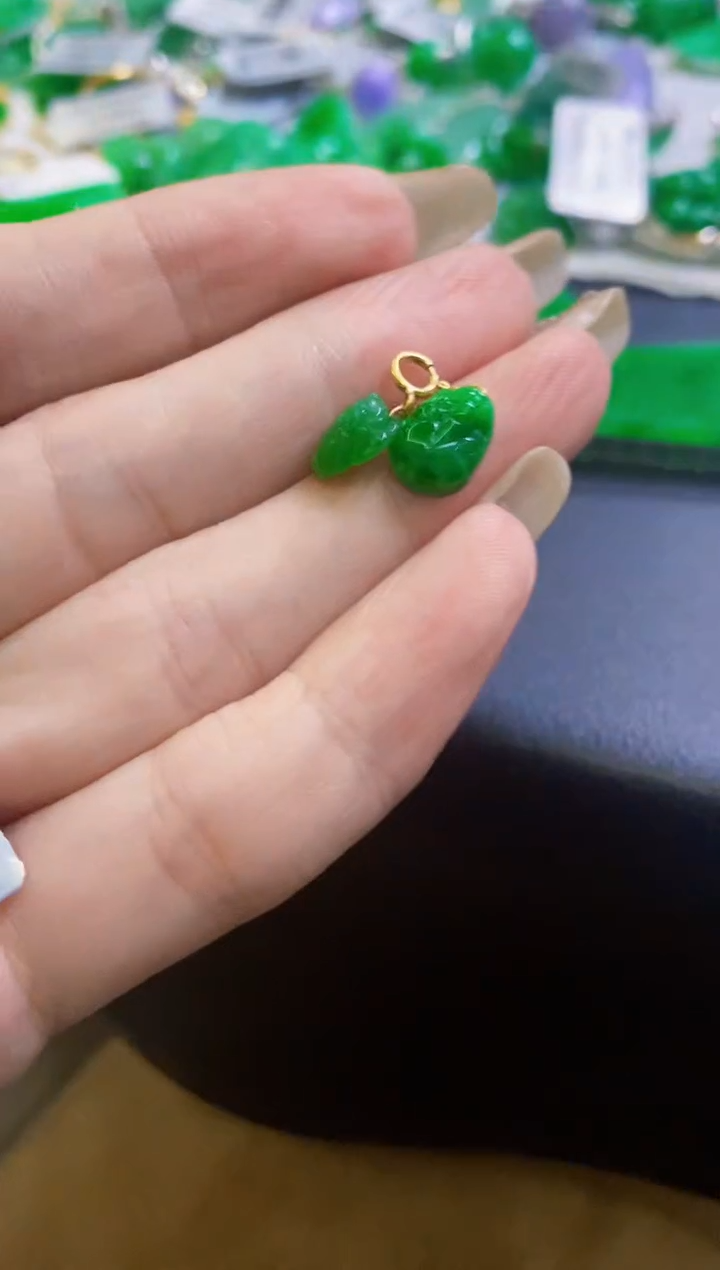 【闪购商品】定制翡翠18K金镶嵌多样性发货发1