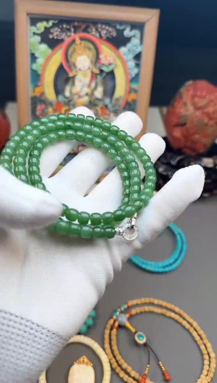 【闪购商品】和田玉（碧玉）手串手串未镶嵌手串手串108