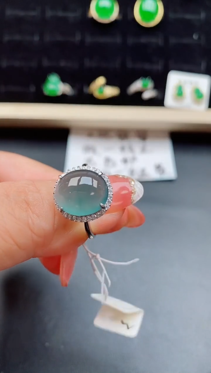 【闪购商品】翡翠戒指银S925镶嵌508050