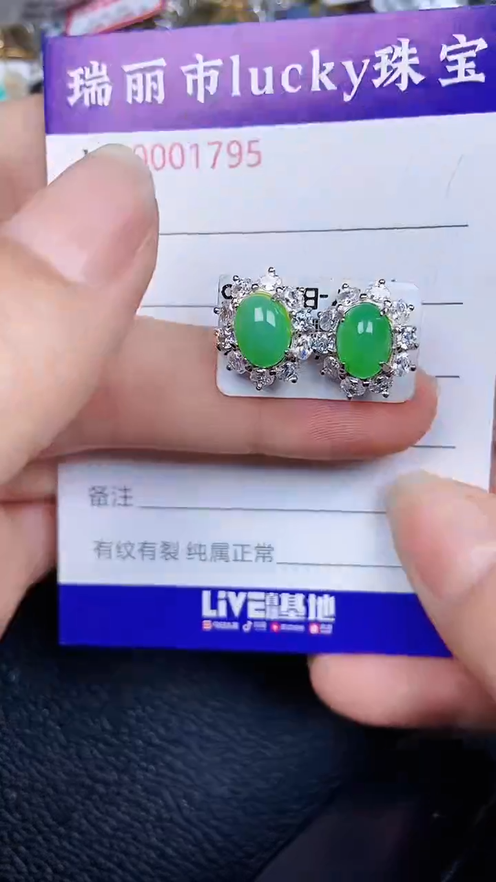 颈饰银S925镶嵌翡翠11795