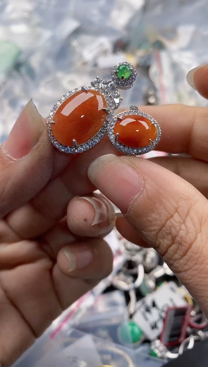 银S925镶嵌戒指翡翠1212---6