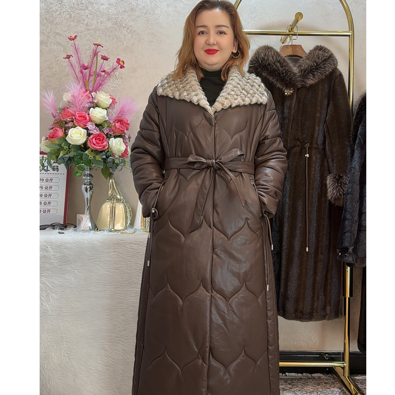 新款时尚皮棉衣 828