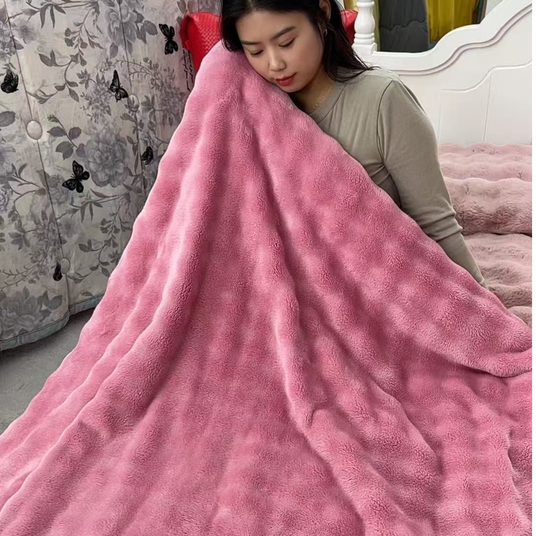 【双人款纯色】牛奶绒加大加厚毛毯被子超柔奶绒加厚