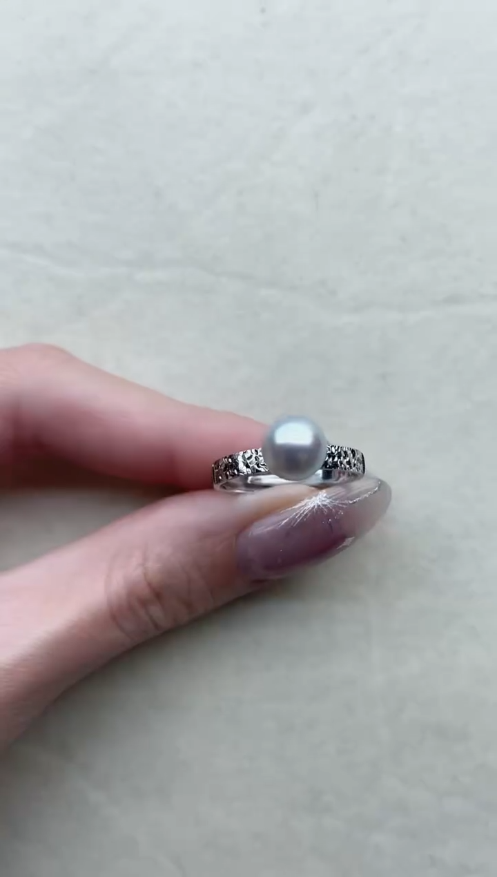 【闪购商品】海水珍珠戒指银S925镶嵌127