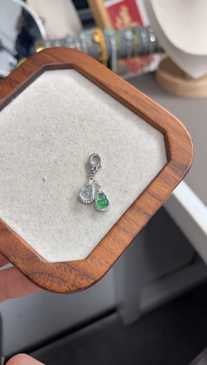 吊坠(不含链)银S925镶嵌翡翠1