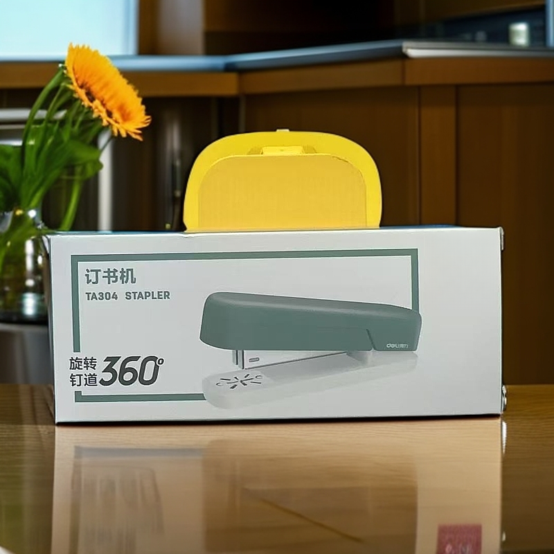 订书机文具标准型加厚可旋转中缝商务学生订书器TA304
