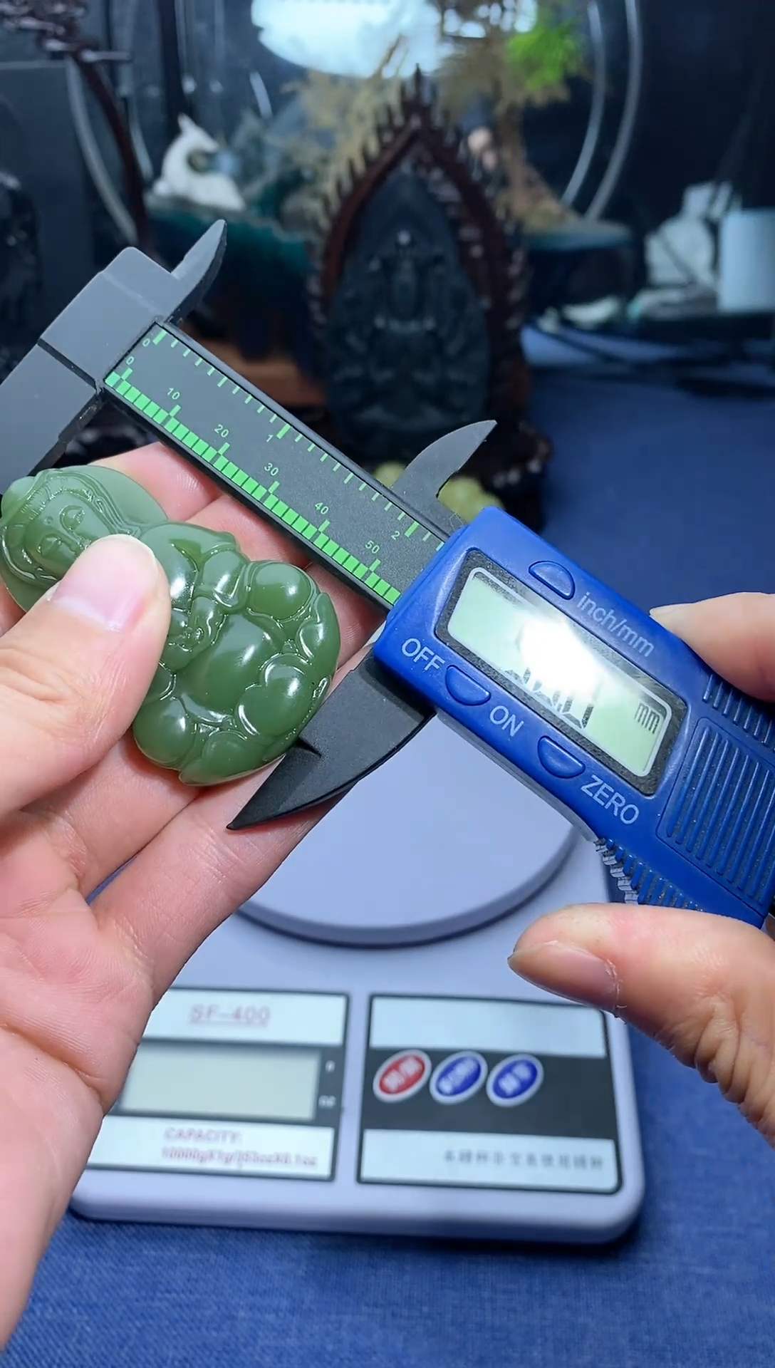 【闪购商品】和田玉颈饰未镶嵌切莫蓝正装观音