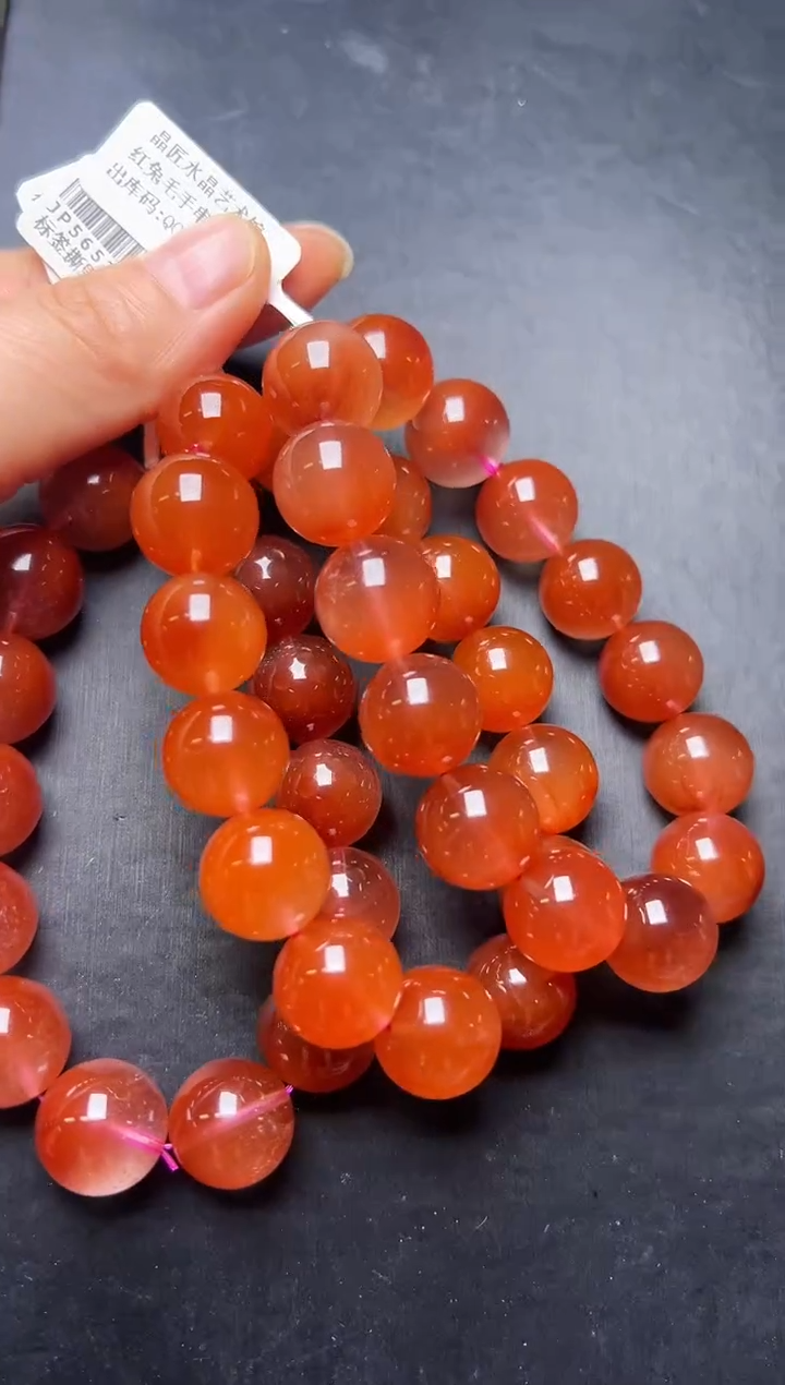 未镶嵌手串水晶红兔毛手串15mm+ JP56529 多样性发一