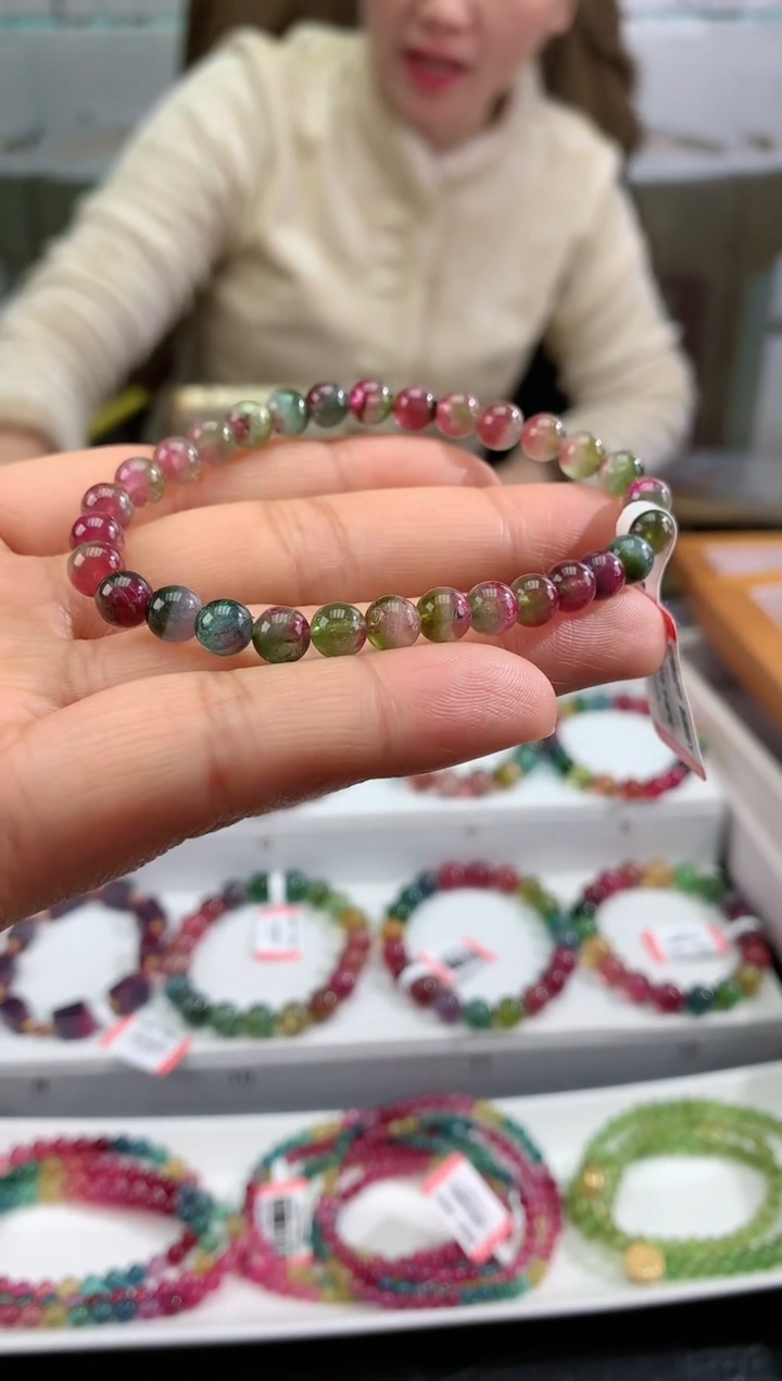 【闪购商品】碧玺手串未镶嵌多样性发一条