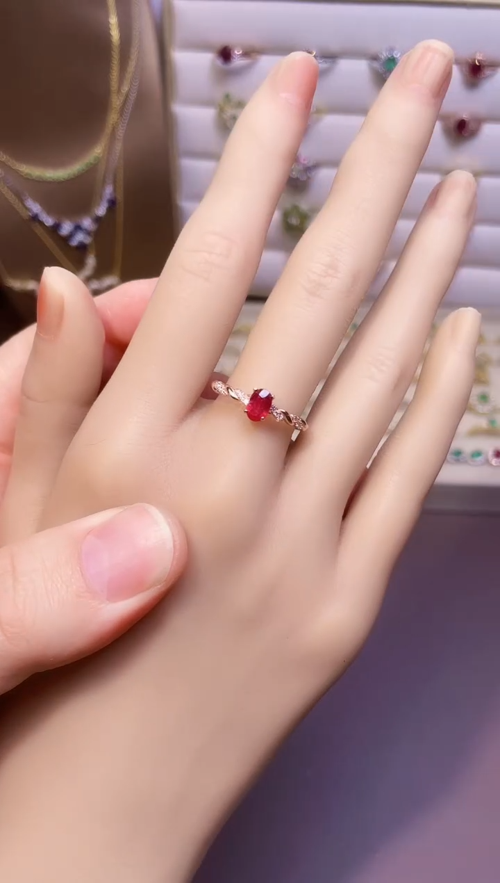 【闪购商品】红宝石戒指银S925镶嵌1