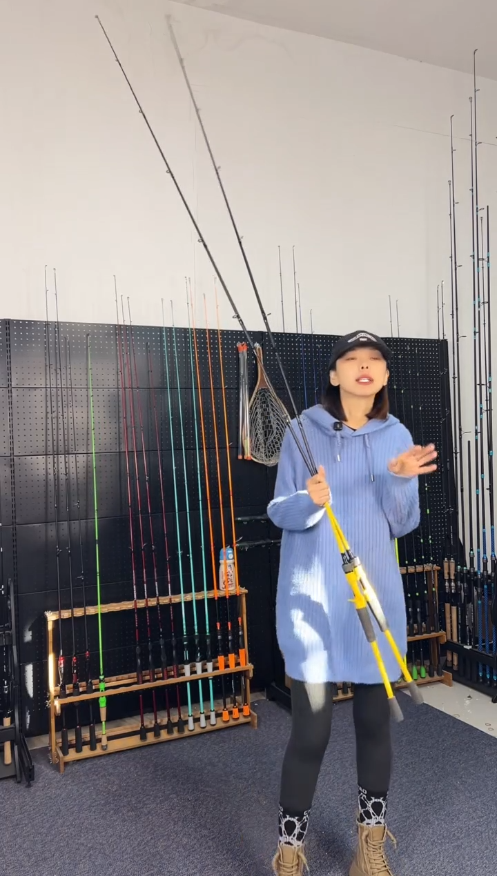 2.1m碳素剑九2.1米直柄（瑕疵尾货竿，没有售后，介意勿拍）