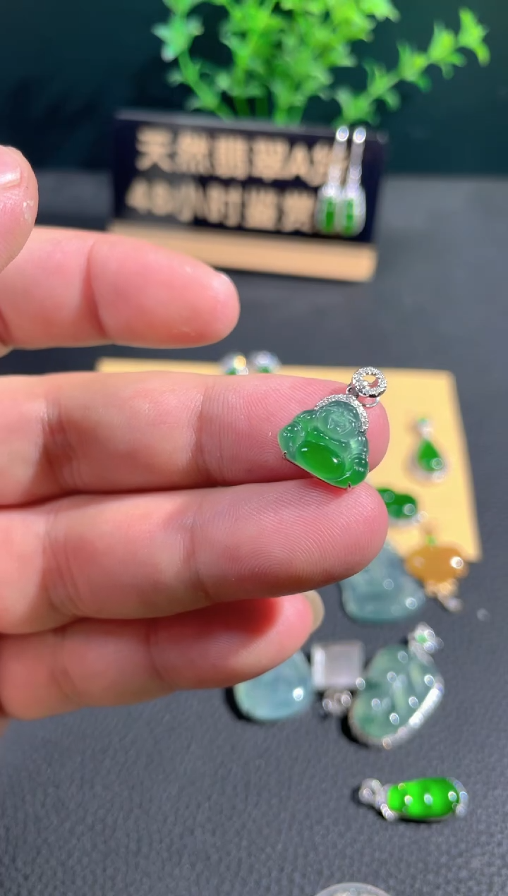 【闪购商品】翡翠颈饰18K金镶嵌翡翠