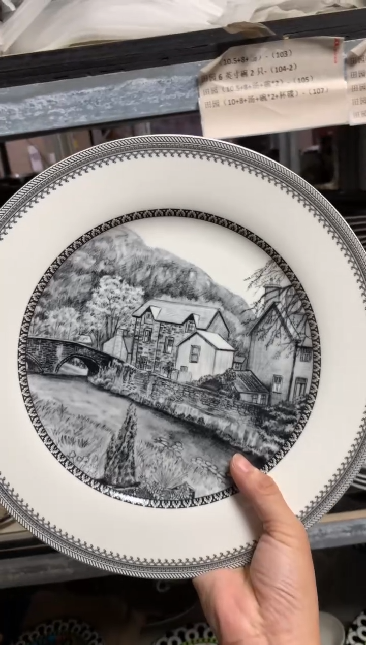 瓷陶瓷尾单CC074微瑕1个样品10.5寸