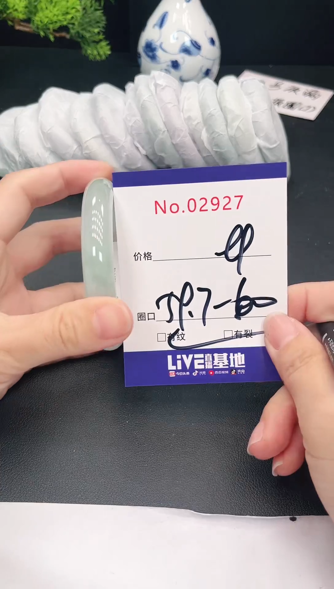 未镶嵌手镯翡翠2927