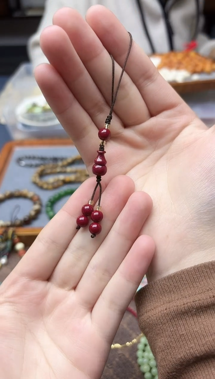 天然辰砂朱砂挂件GW