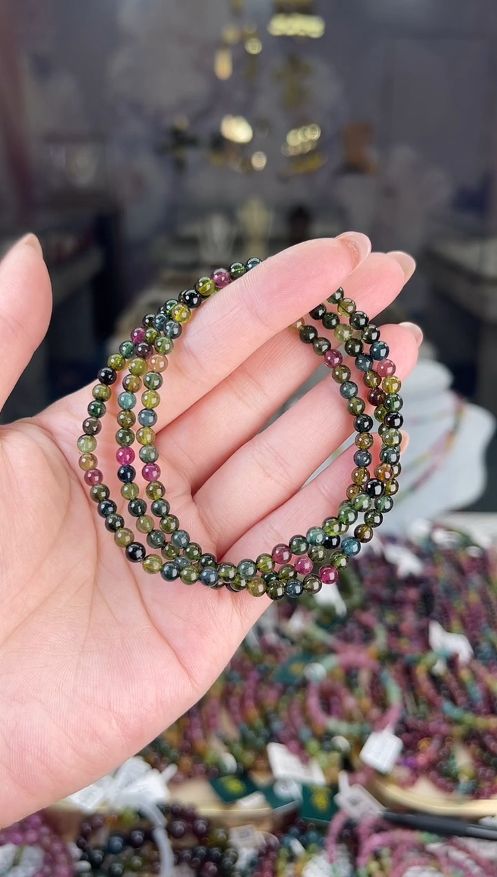 【闪购商品】碧玺/未镶嵌4mm+碧玺多圈多样性发货