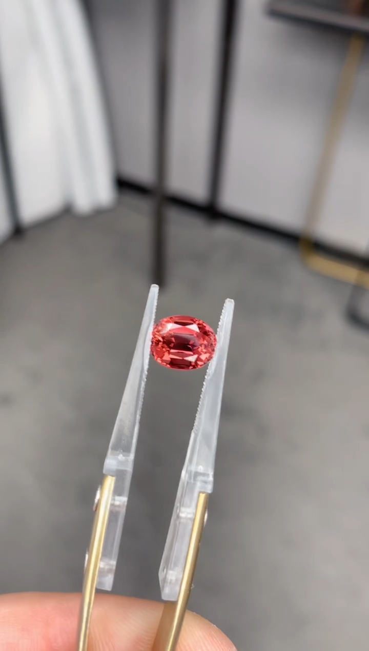 【闪购商品】碧玺裸石未镶嵌2ct 橘粉色碧玺
