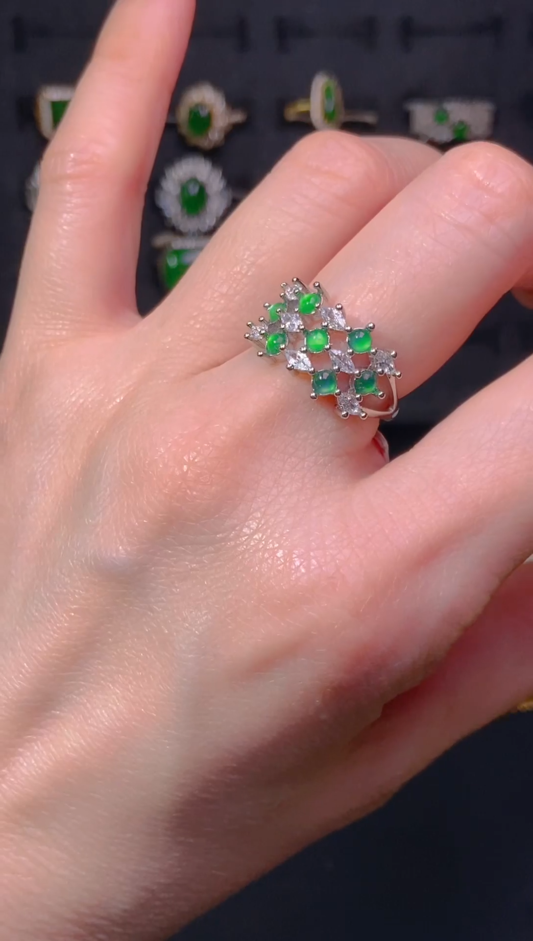 【闪购商品】翡翠戒指未镶嵌天然翡翠A货81