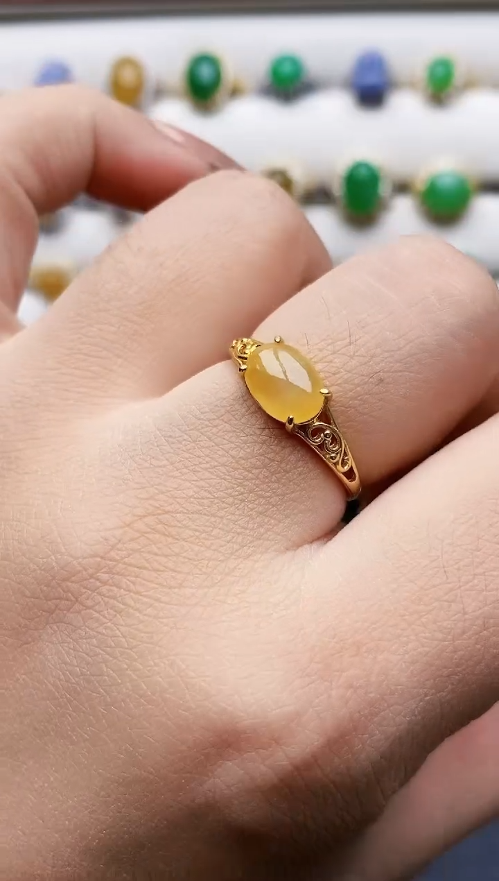 银S925镶嵌戒指翡翠1128