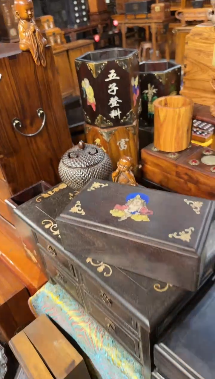 【闪购商品】木木艺紫檀坐财神机关盒198.888