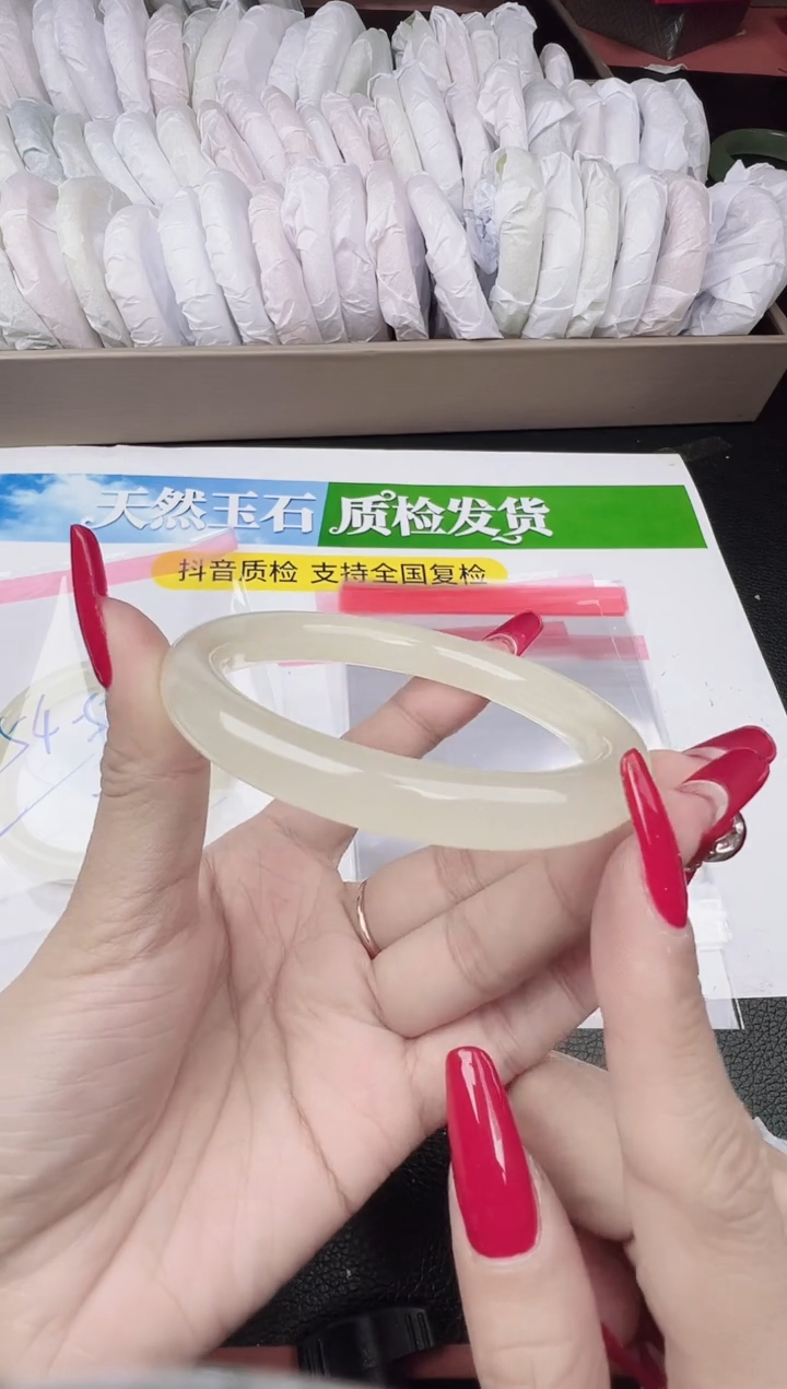 未镶嵌手镯石英质玉圈口58 59