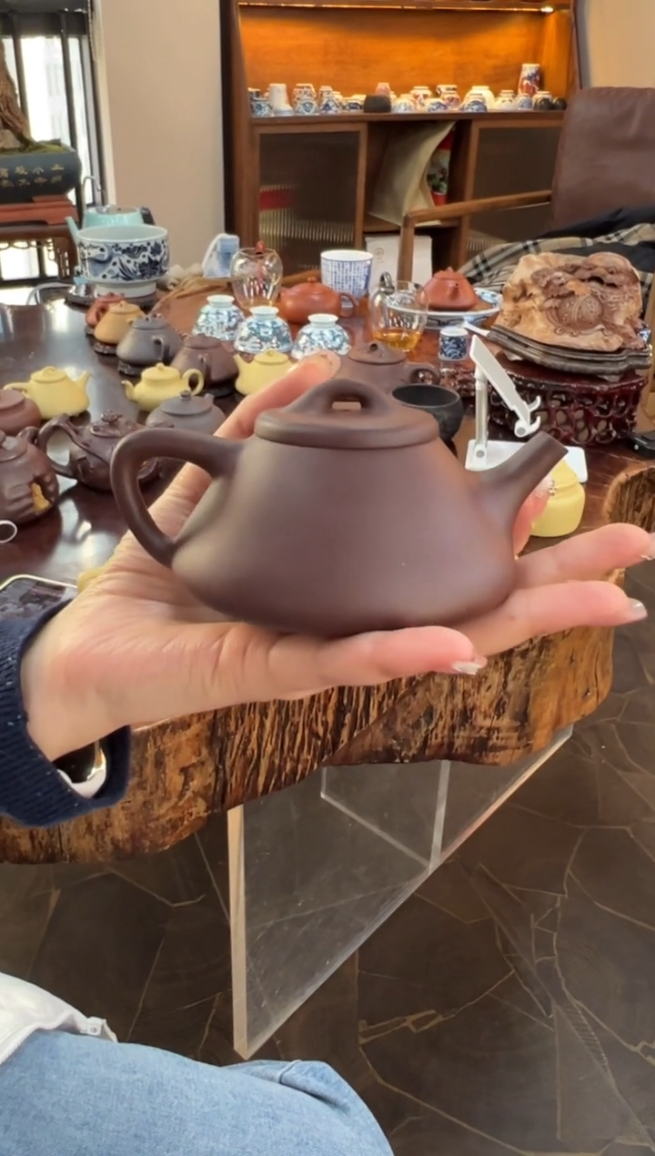 【闪购商品】紫砂茶壶【头哥手工壶】子冶石瓢底槽清光素