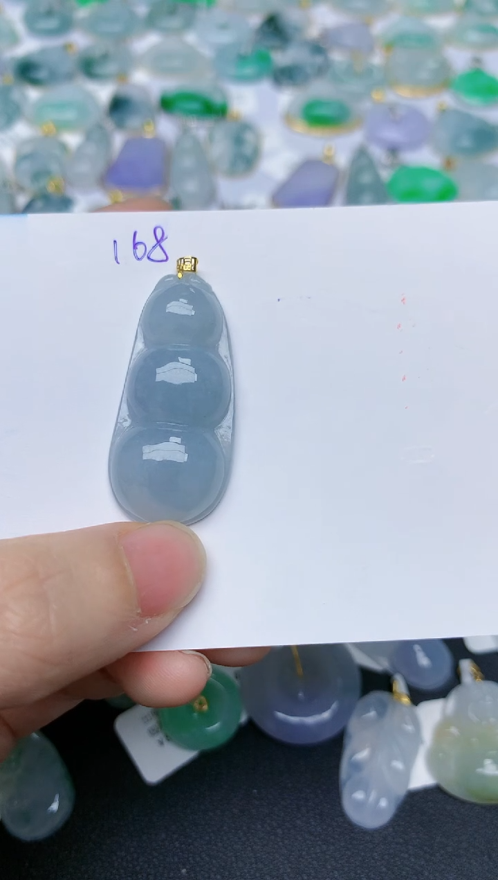 【闪购商品】翡翠颈饰18K金镶嵌天然翡翠A货    