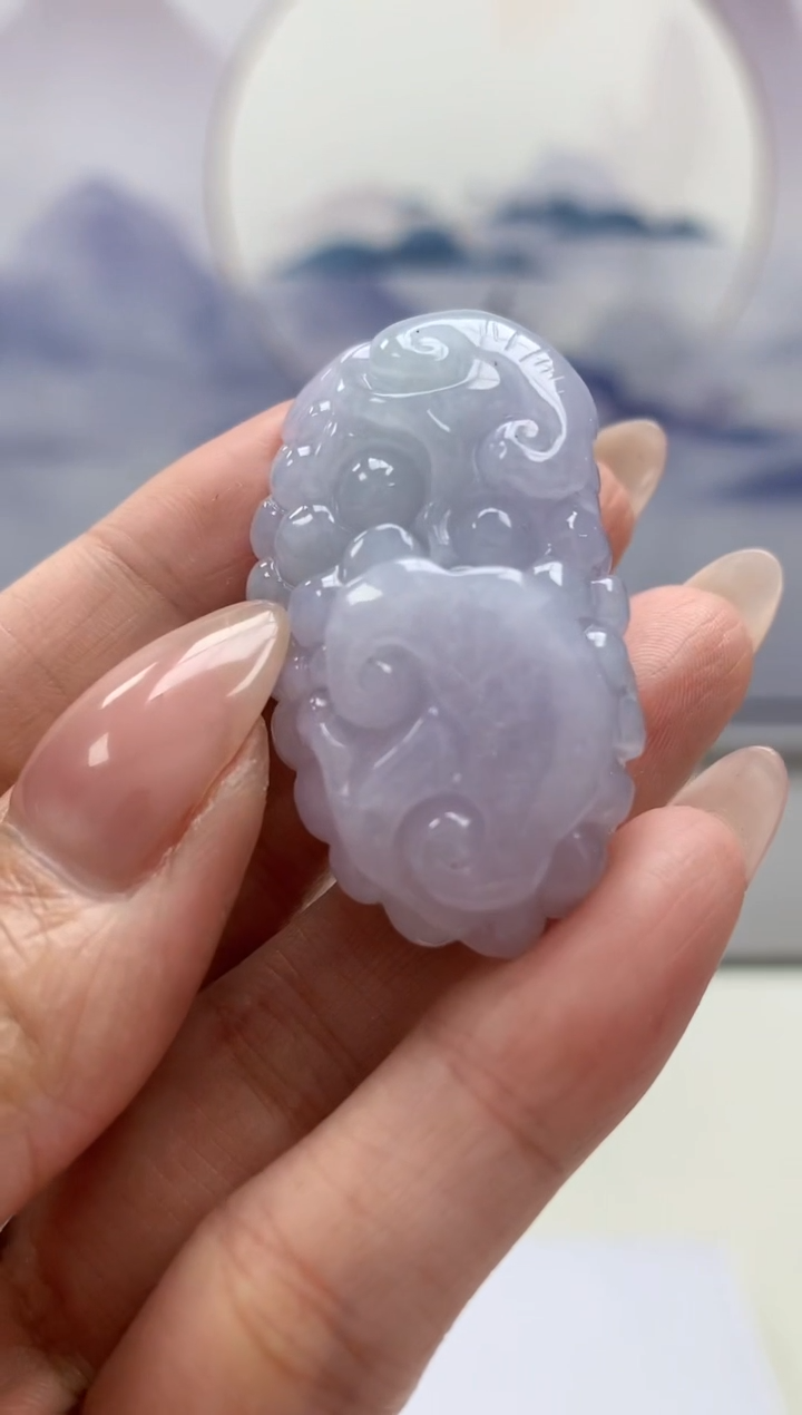 【闪购商品】定制翡翠未镶嵌4969MM-毛货挂件90