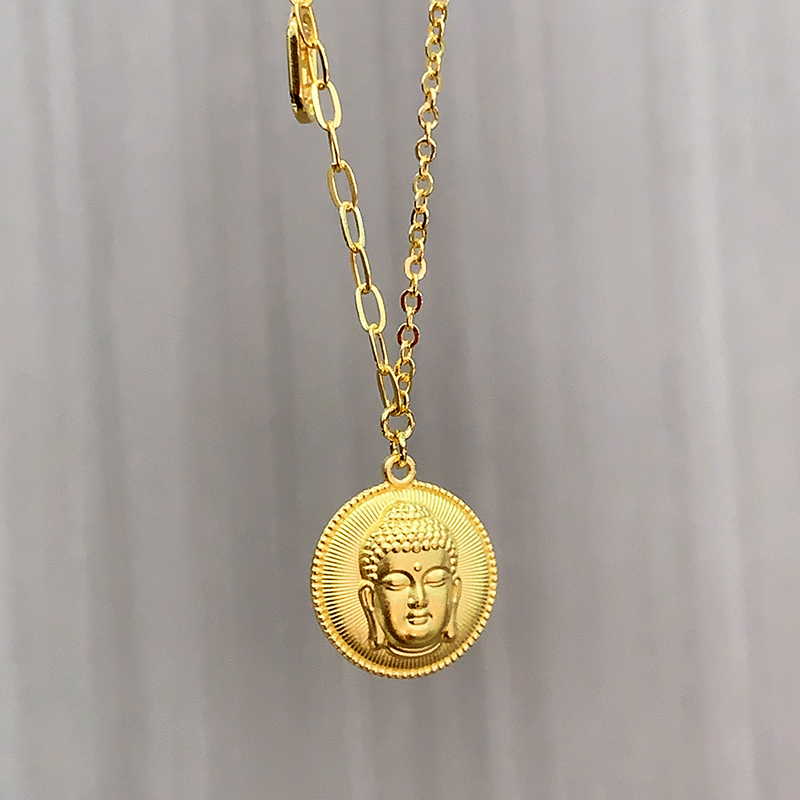 坠链均足银 坠链均足银 平安佛项链-TLXL0082