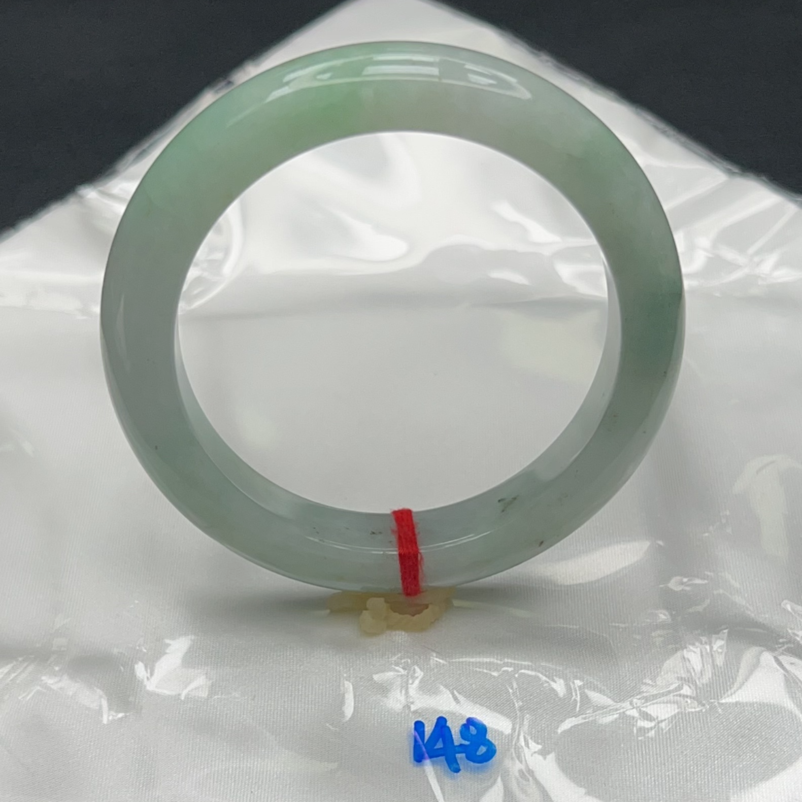 【圈口57~59】缅甸A货翡翠手镯天然玉镯女款晴水果绿底手镯400-148