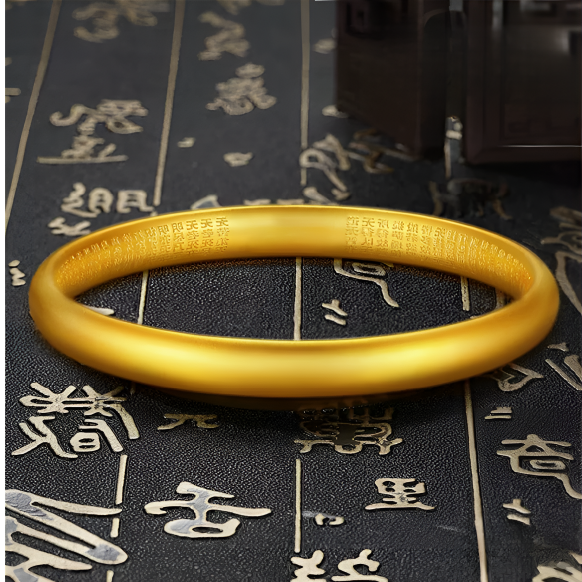 铜合金手镯 金色时尚经典新中式国风8mm泥鳅背古法素圈手镯批发 P