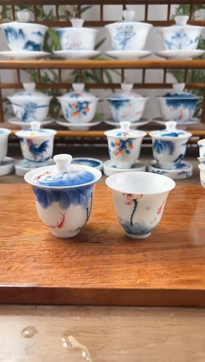 微瑕线条莲美人备+闻香杯1个