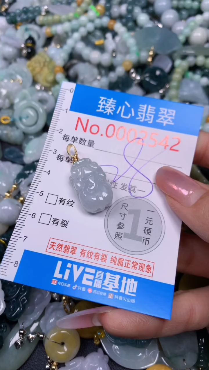 【闪购商品】翡翠颈饰未镶嵌含绳0002542