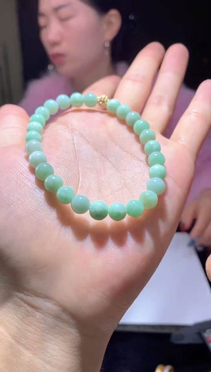 未镶嵌手链翡翠天然缅甸珠串拍一发一
