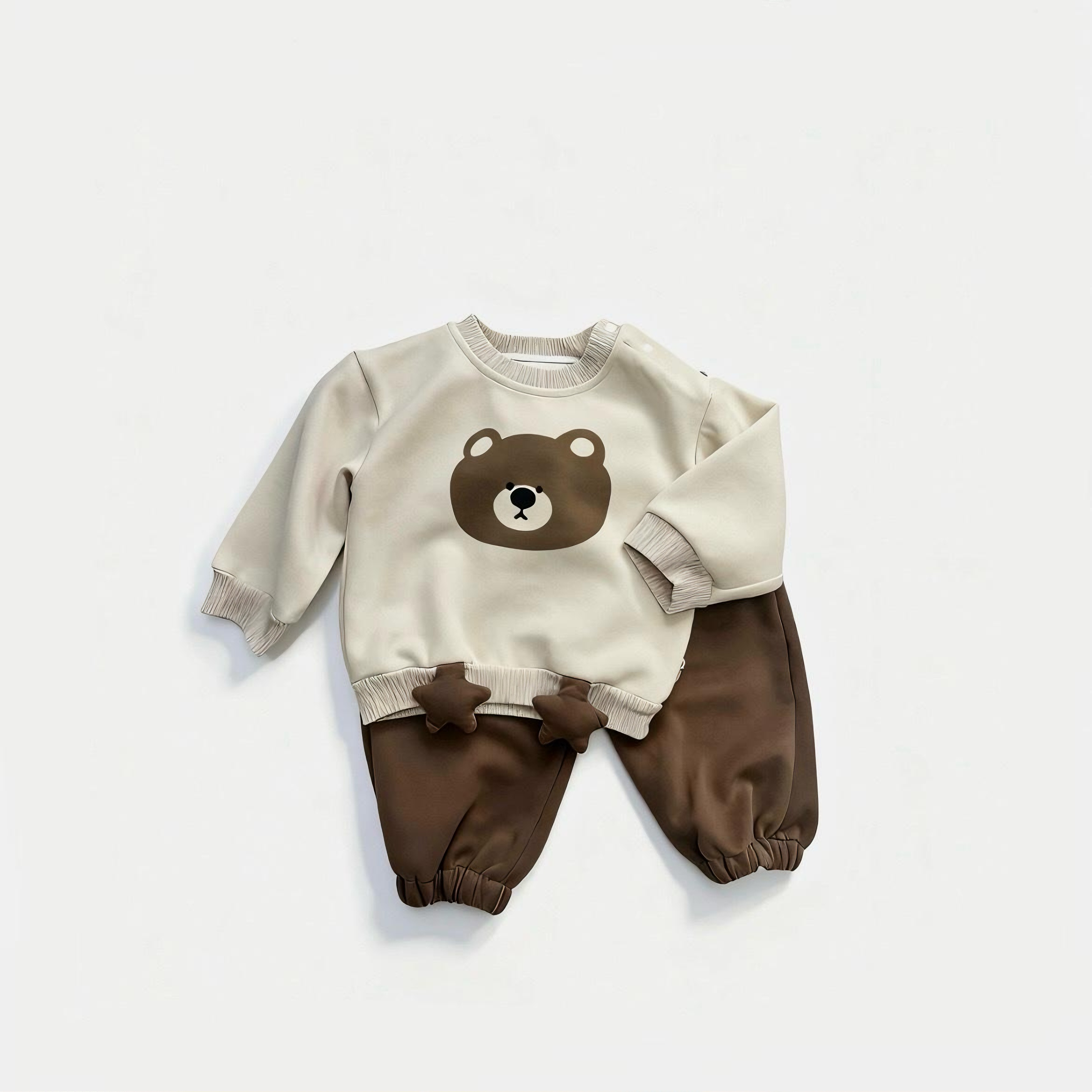 【p319】2025秋季小熊卡通卫衣卫裤两件套