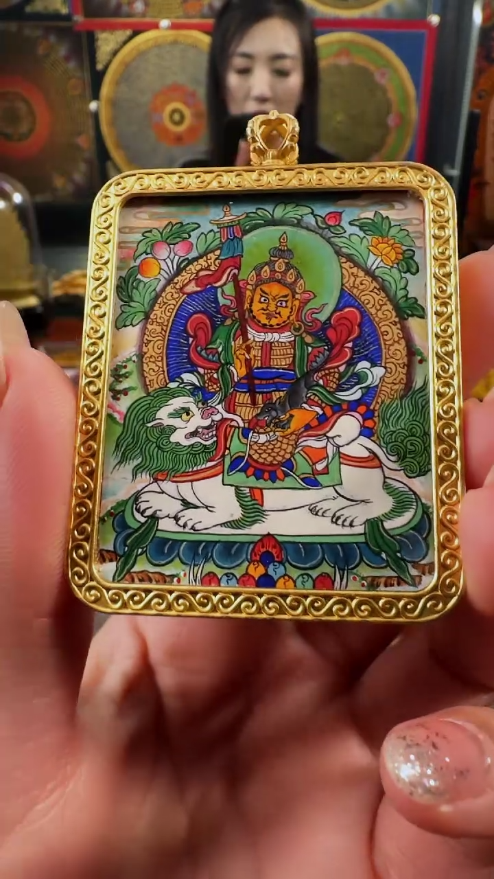 【闪购商品】吊坠 壹善缘城手绘唐卡多闻C宝天