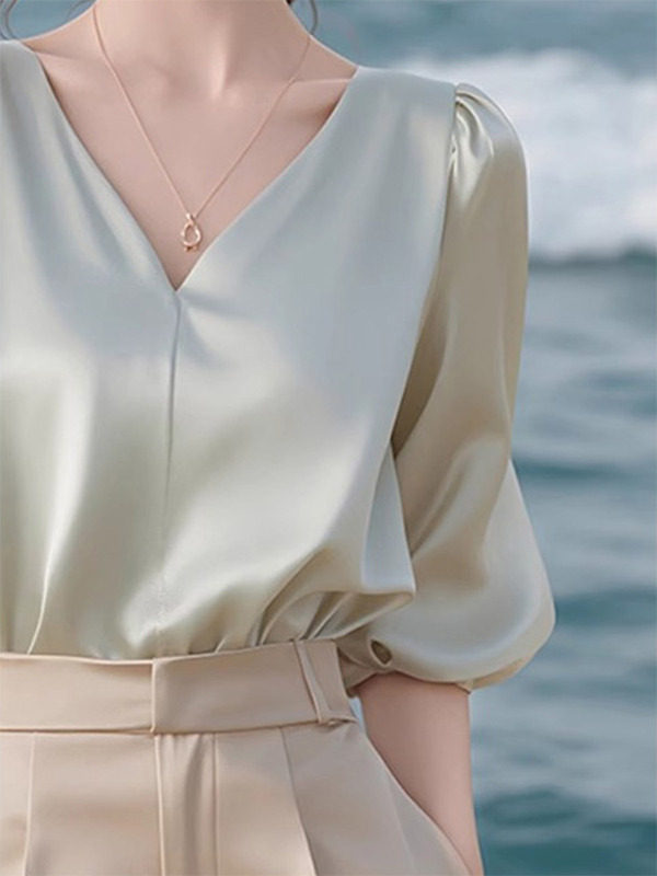 洋气淑女长袖衬衣