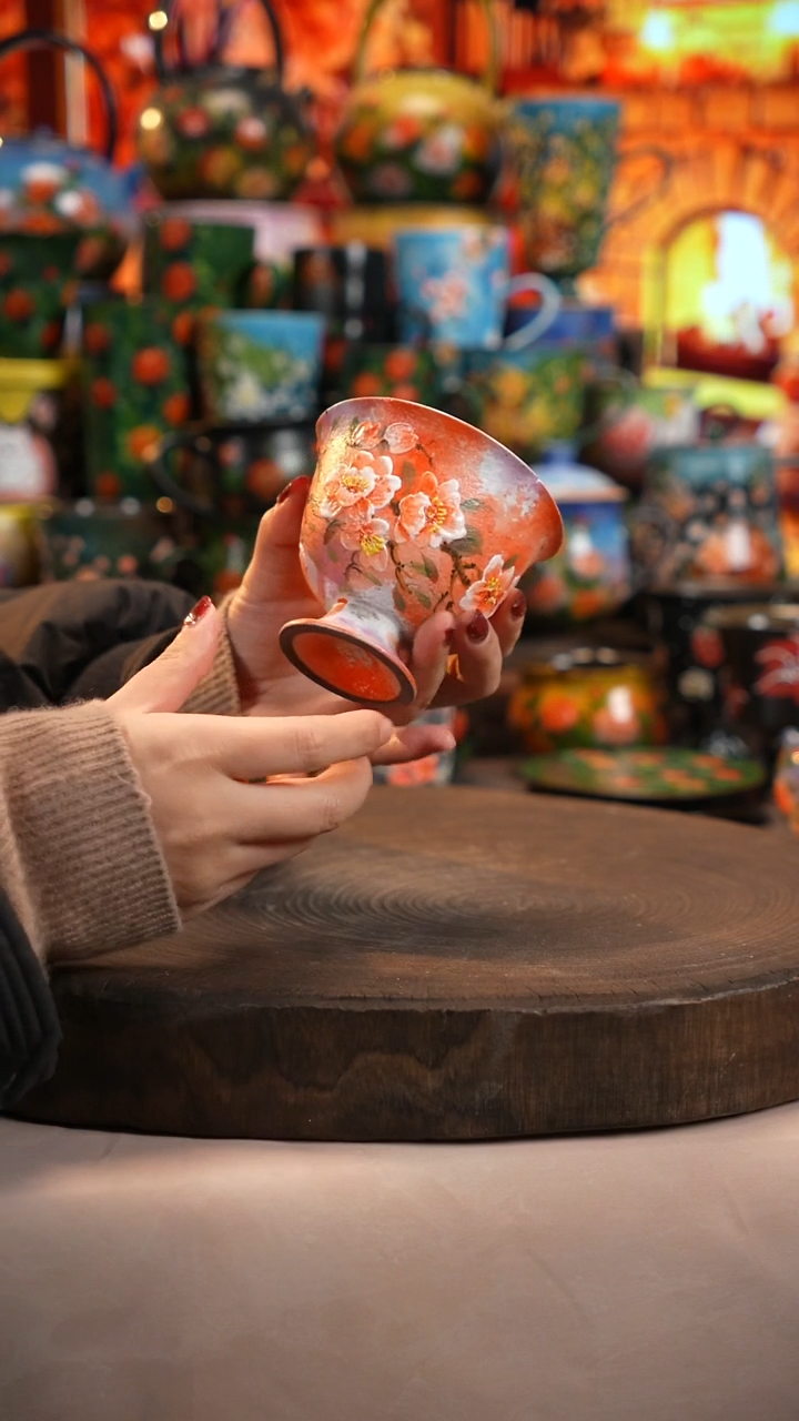 油画  釉下彩   杯子 