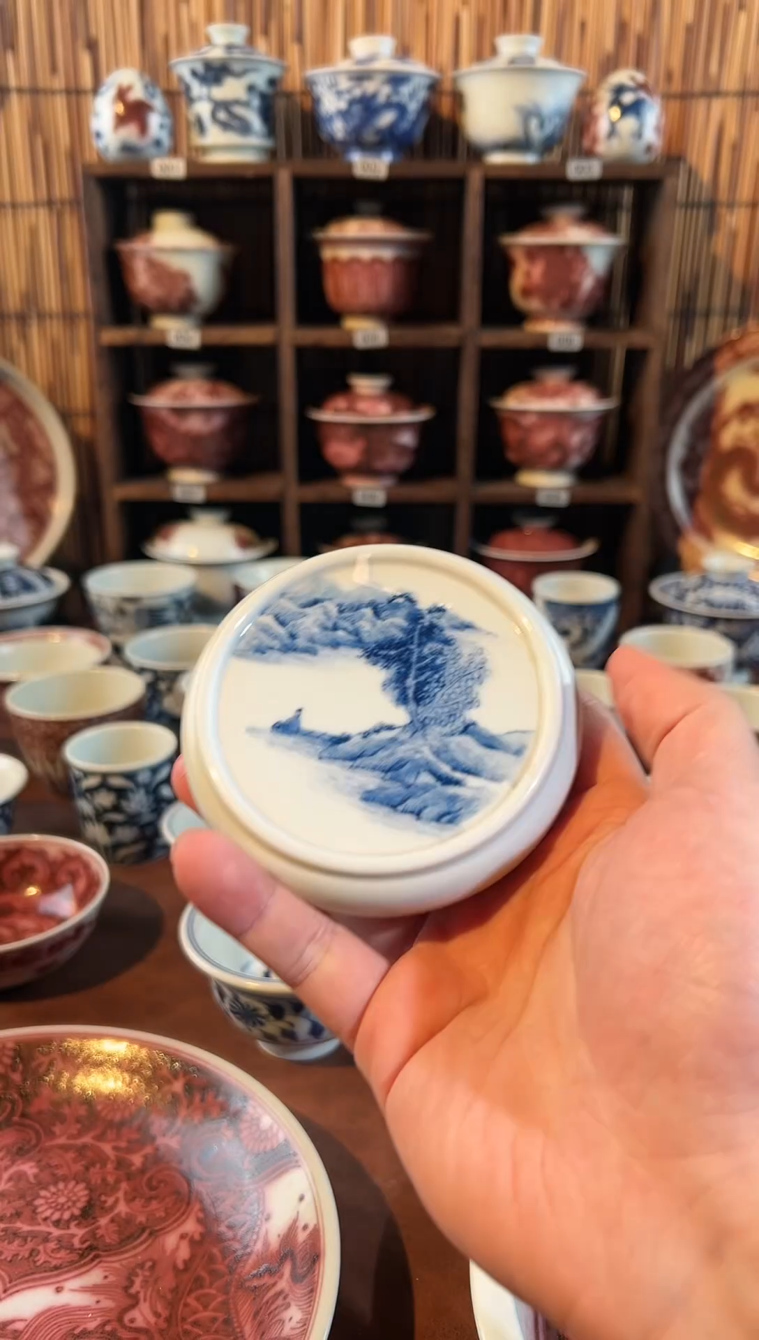 【闪购商品】天禄言瓷山水盖置微瑕