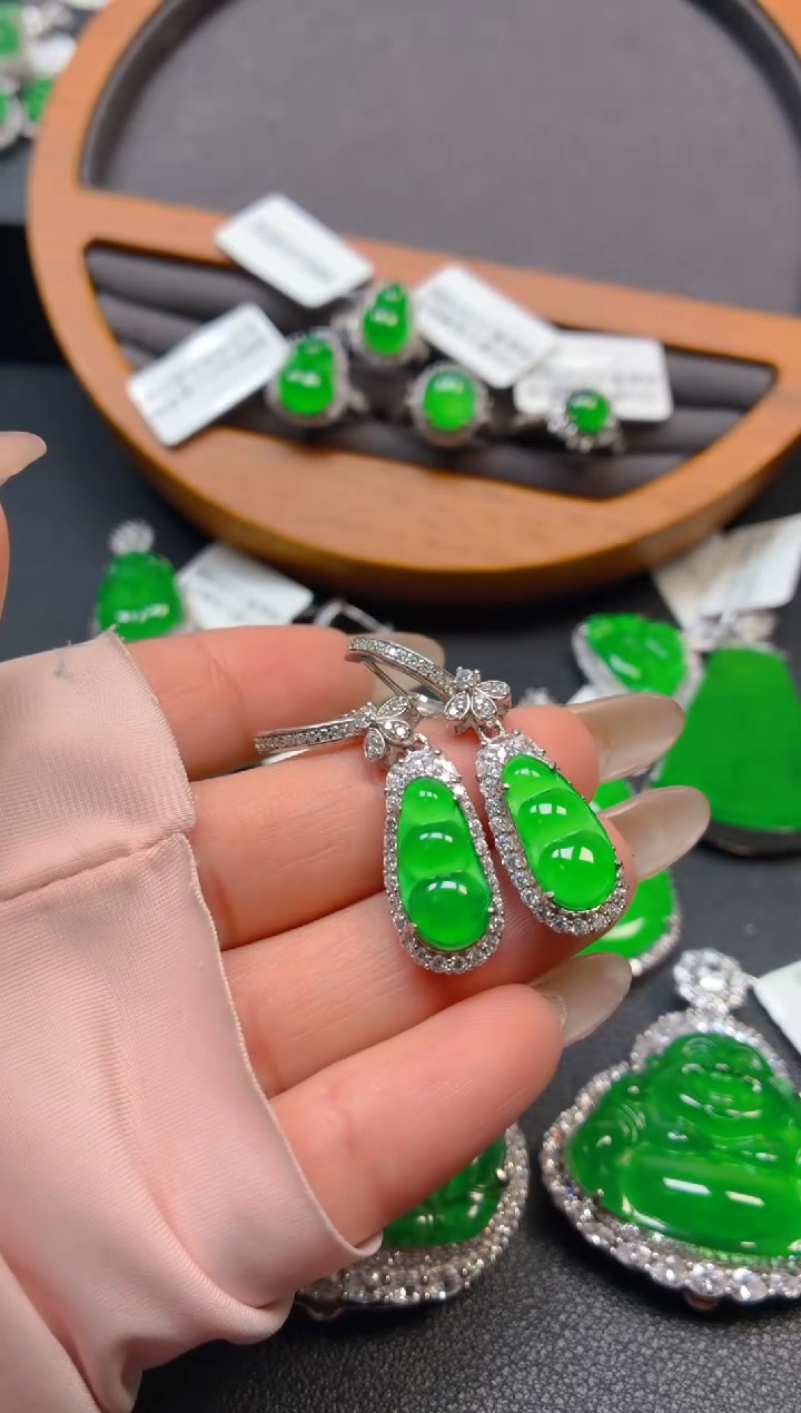 吊坠(不含链)银S925镶嵌翡翠1