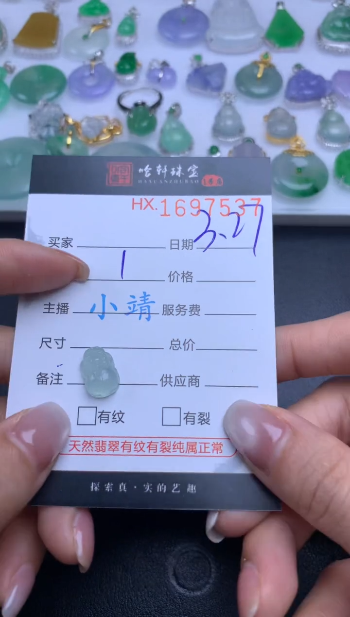 翡翠未镶嵌挂件哈轩 挂件1