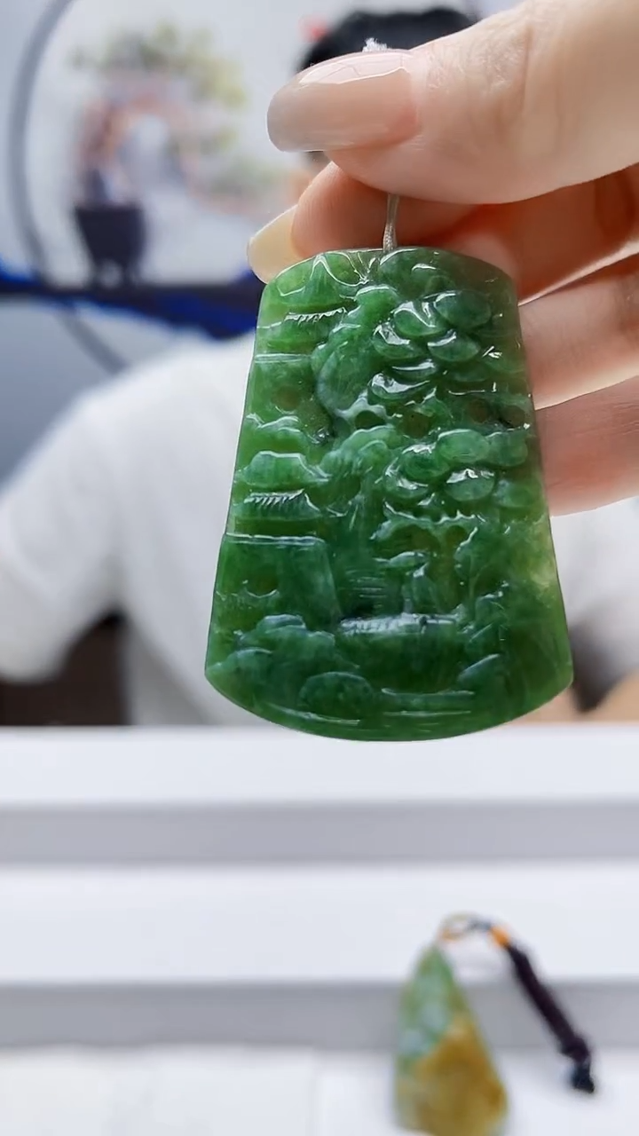 未镶嵌定制翡翠zl-毛货挂件72