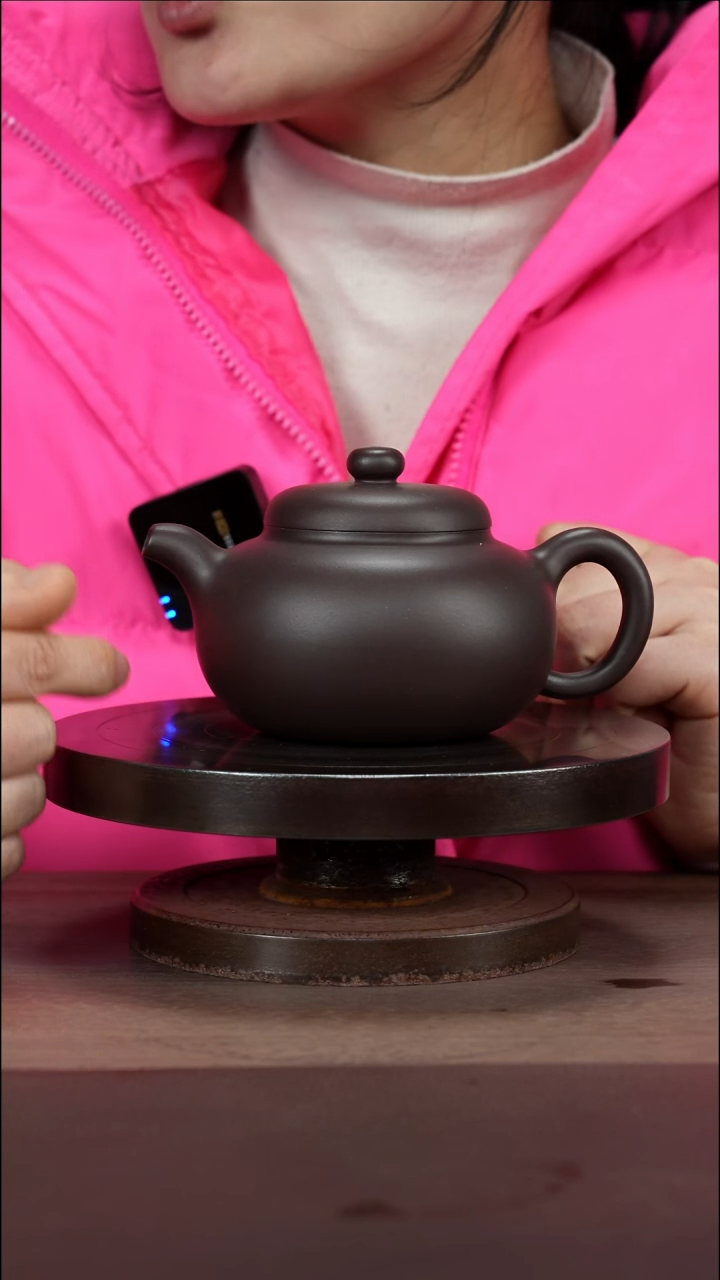 茶壶紫砂老紫泥柿园