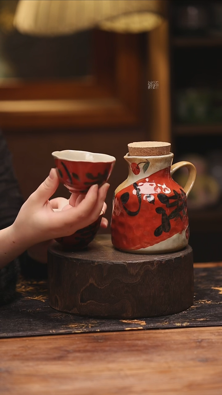 陶瓷景德镇高温釉下手绘陶瓷@L743@