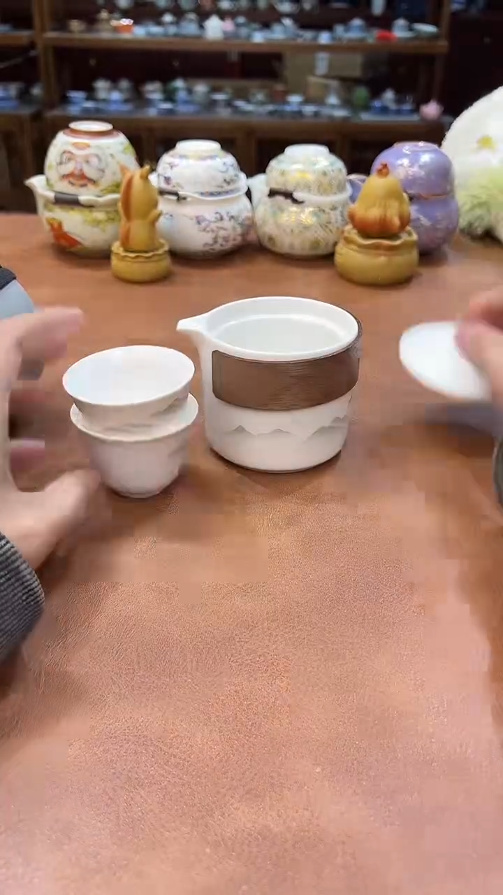 真的很便宜会开片的旅行茶具