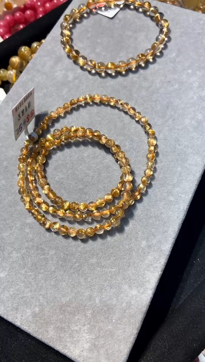 【闪购商品】水晶303-未镶嵌金发钛金猫眼三圈