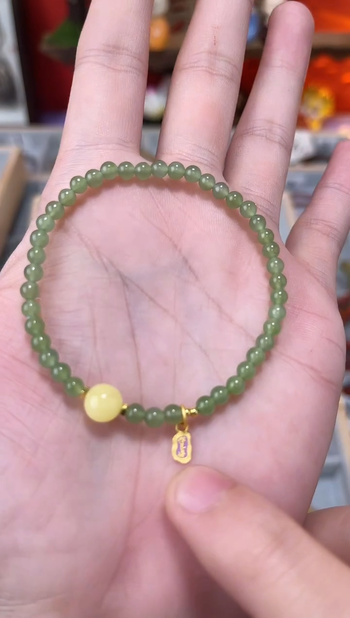 【闪购商品】和田玉手串未镶嵌和田玉单圈QF-A228（多样性发一）