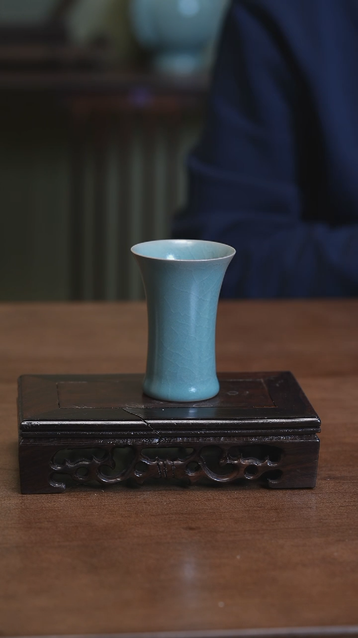 【闪购商品】Y宝丰宋官窑原产地汝瓷闻香杯（微瑕）