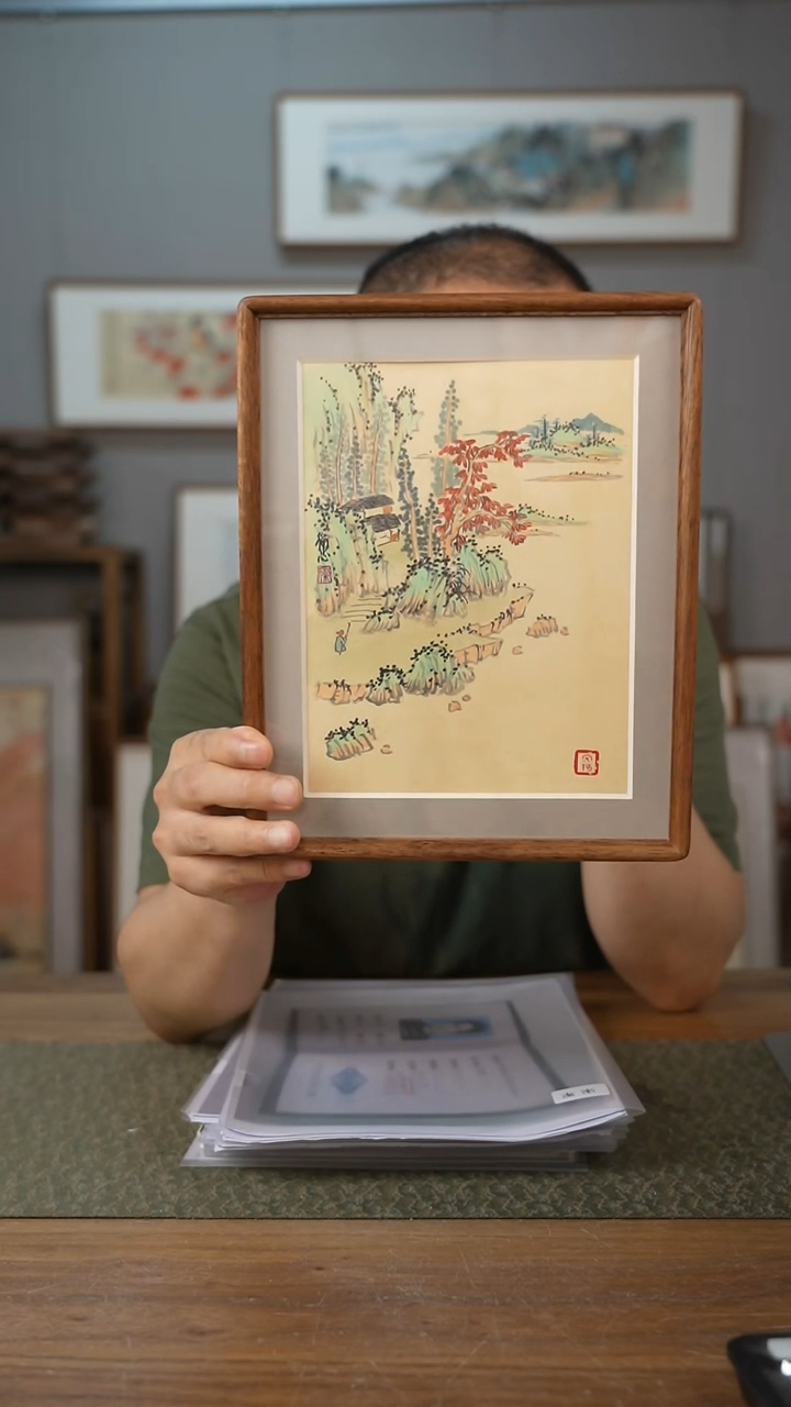 书法协会会员老师带框作品-